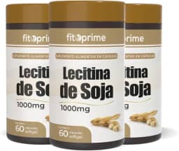 Kit 3x Lecitina De Soja 1000mg 60 Cápsulas