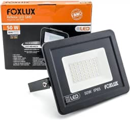 Refletor LED Foxlux 50W 6500K Bivolt IP65 Para Fachadas e Jardins