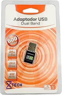 Receptor Wirelless adaptador Wifi Dual Band 2.4Ghz e 5.8Ghz 600mbps com Anatel 8XTECH