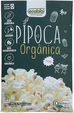 ECOBIO - Produtos Orgânicos Pipoca Orgânica Para Micro-Ondas Ecobio Produto Orgânico
