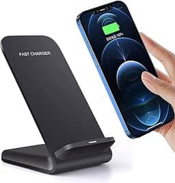 Carregador sem fio 20W máx. Suporte de carregamento rápido sem fio compatível com iPhone 14 15 Pro Max/13 Pro/12/11/XS max/Xs/XR/8, Samsung Galaxy S23/S22/S21/S20/Note 20 e mais telefones (sem