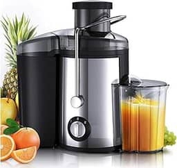 Centrífuga Alimentos Elétrica Juicer Inox Cor Preto E Inox Suco Frutas 800w (220V | VOLTAGEM)
