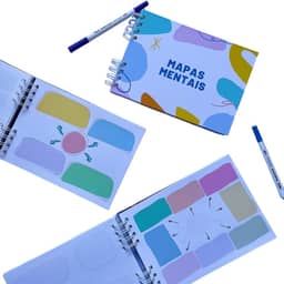 Caderno de Mapas Mentais Personalizado – Caderno universitário - Tamanho A5 (Capa Padrão)