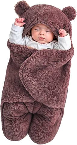 Saco de dormir Casulo Cobertor Enroladinho Sweddle Bebê (0 a 6 Meses) (Ameixa)