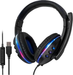 Fone De Ouvido Gamer USB Com LED RGB KA-9007 STEREO