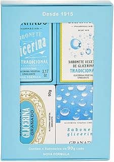 Granado Kit Sabonete Glicerinado Tradicional Histórico, 90g, 4 unidades