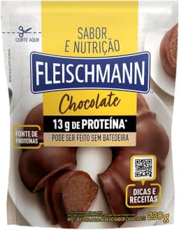 Mistura para Bolo Aerado Chocolate Fleischmann Sabor e Nutrição Sachê 230g