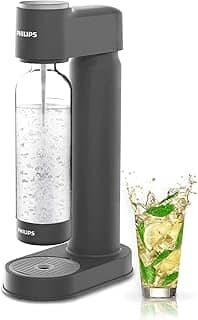 PHILIPS ADD4901GRO/37 Máquina de água com gás para refrigerante para carbonatação com garrafa de carbonatação de 1L, máquina de água com gás seltzer, compatível com carbonatador de CO2 de 60L (não