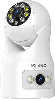 Câmera de Segurança Wi-Fi QHD 4MP, Câmera de Visão Noturna Infravermelha Controle Wi-Fi, Rotação 355°/90°, Dupla Lente, Alarme Inteligente, Armazenamento em Nuvem/TF