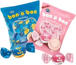 Kit 2 Pacotes Bombom Bonobon Morango e Beijinho Arcor 750g