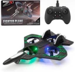 Avião Fighter Drone Infantil – Brinquedo Futurista com Movimento Automático Bate e Volta, Desvia de Obstáculos +6 Anos
