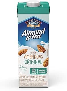 Almond Breeze, Alimento com Amêndoas, Rico em Vitamina E e D e Cálcio - 1l