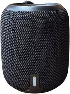 LINDA PRATICA E POTENTE Caixa Som Bluetooth Portátil com LED RGB, Função TWS, Áudio 85 dB, Resistente à Água/Poeira (IPX6), Bateria Durável, Leve á Praia, Piscina ou Campo (Preto)