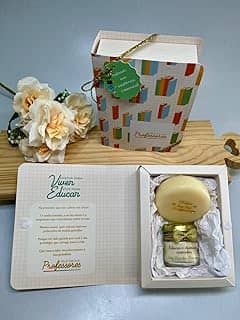 Kit Presente Dia dos Professores Sabonete Vegetal e Mini Vela em Caixa Livro