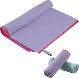Kit 2 Toalha Microfibra,Toalha Microfibra Natação,Material de Fibra para,Adequado para Academia, Camping e Natação (Roxo+Azul)