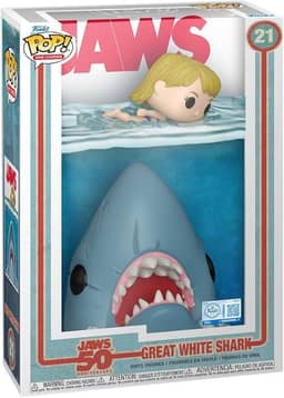 Funko Pop! Comic Cover: Jaws - Shark- Figura de vinil colecionável - ideia de presente - Mercadoria oficial - brinquedos para crianças e adultos - Filmes Fans - boneco para colecionadores