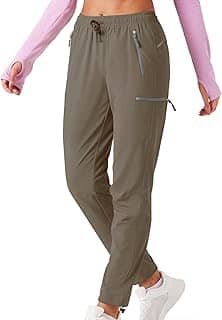 Calça cargo feminina, leve, de secagem rápida, resistente à água, FPS 50+, cintura elástica e bolsos com zíper
