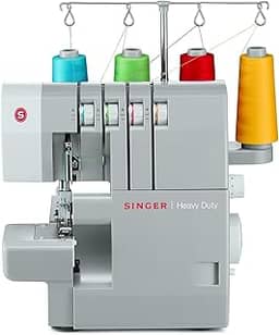 Máquina de Costura Overloque SINGER 14HD854 220V | 6 Tipos de Pontos | Velocidade 1.300ppm | Faca 33% Maior | Luz LED | Estrutura Metálica | Ideal para Tecidos Pesados