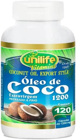 Óleo de coco - Extra virgem - 120 cápsulas