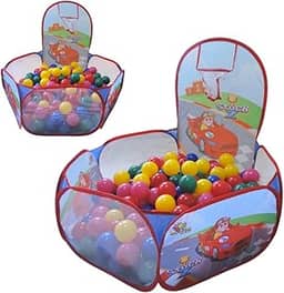 Piscina De Bolinha Com Cestinho Basquete Stock Carro Grande ART BRINK