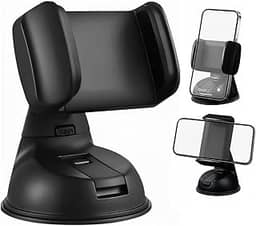 Suporte Veicular Universal Celular Smartphone e GPS 360 – Ventosa Premium Gruda No Painel e Vidro Do Carro – Trava Automática e Antivibração Anti Queda