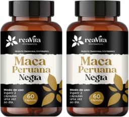 Kit 2 Maca Peruana Negra Premium | Suplemento Alimentar Concentrado - Energia, Vitalidade e Performance Natural - 60 Cápsulas cada Pote