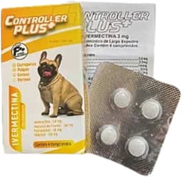 Controller Plus - Remédio Anti Pulgas, Carrapatos, Vermes E Sarnas 4 Comp 15kg