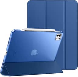 JETech Capa para iPad Pro 11 Polegadas M5/M4 (2025/2024) 6ª/5ª Geração, Concha Traseira Dura Tampa Inteligente Suporte Fino com Ativação/Repouso Automático (Marinha)