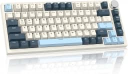 ATTACK SHARK K85 Teclado para jogos Rapid Trigger, teclado mecânico para jogos com fio de 82 teclas, ponto de atuação do interruptor magnético ajustável, junta, teclas PBT (azul)