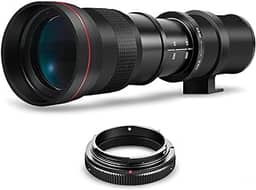 Lente teleobjetiva manual de alta potência 420-800 mm f/8 para Nikon D500, D600, D610, D700, D750, D800, D810, D850, D3100, D3200, D3300, D3400, D35000, D5000 0 00 , D52 00, D5300, D5500, D5600,