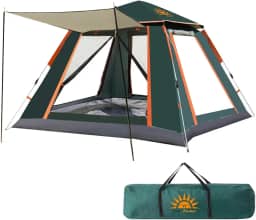 Barraca de Camping 2-4 Pessoas Impermeavel, Praia e Outdoor, Fácil Montagem, Proteção UV/Chuva/Vento, Ideal para Famílias e Aventureiros