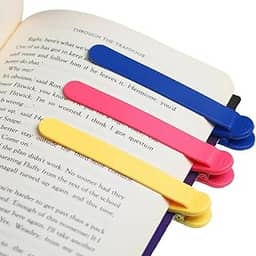 Marcadores de livros Marcadores de paginas Marcadores de silicone inovadores Marcadores de Livros Automaticos Acompanha sua Leitura Sem Perder Paginas (CORES 01)