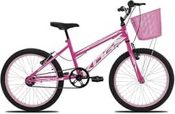 Bicicleta Aro 20 Infantil Feminina KOG BIKES com Cestinha Freios V-Brake