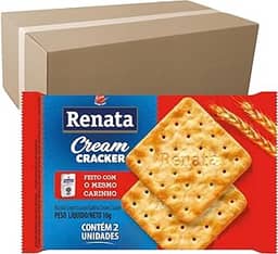 Biscoito Cream Cracker Renata Caixa Com 180 Sachês