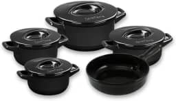 Ceraflame Conjunto Panelas de Cerâmica Duo+ Smart 5 Peças Preto