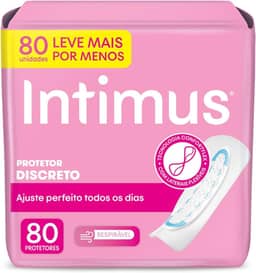 Intimus Protetor Diário Days, Cuidado Diário sem Perfume, 80 unidades - Leve 80 Pague 60