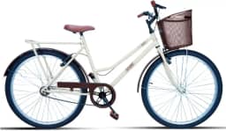 Bicicleta Forss Rose Retro, Aro 26, Feminina, Com Cestinha, Sem Marchas, Freio V-Brake