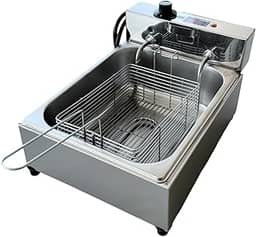 Fritadeira Industrial Elétrica Cuba 5l Inox Sem Frente