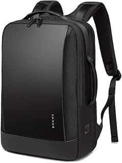 BANGE Mochila Masculina Executiva Antifurto Impermeável para Notebooks de Até 15.6 Polegadas Premium Com Detalhes em Couro Legítimo com Capacidade de 28 Litros Bange Premium Backpack