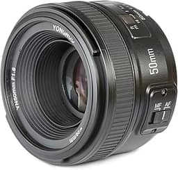 YONGNUO Lente padrão YN50mm F1.8N Prime, foco manual automático de grande abertura AF MF para câmeras Nikon DSLR