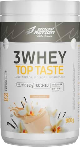 3 Whey Top Taste 900g Sabor Baunilha Bodyaction