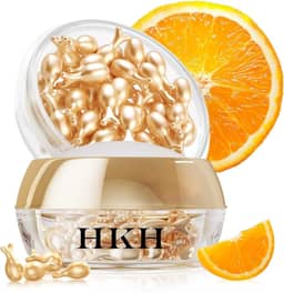 HKH Sérum de vitamina C para rosto, soro antienvelhecimento com suplementos de ácido hialurônico, vitamina E, reduz rugas, removedor de manchas escuras para rosto, soro de retinol
