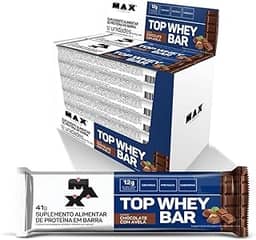 Max Titanium Top Whey Bar 12 Unidades De 41G (Chocolate Com Avelã)