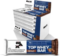 Max Titanium Top Whey Bar 12 Unidades De 41G (Chocolate Com Avelã)