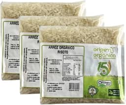 Kit 3X: Arroz Arbóreo Branco Orgânico Solst 500g