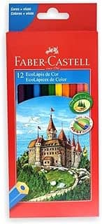 Lápis de Cor Sextavado, Faber-Castell, Ecolápis, 12 Cores