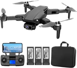 Drone GPS com Duas Câmeras 4K, Dron Profissional com EIS e Motores Brushless, Acompanha 3 Baterias, Tornando-o um Drone Profissional Ideal para Adultos
