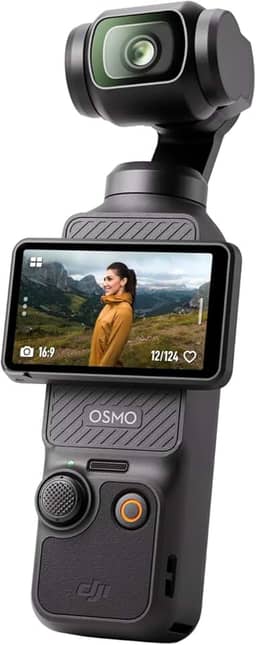 DJI Osmo Pocket 3, câmera vlogging com CMOS de 2,5 cm e vídeo 4K/120fps, estabilização de 3 eixos, foco rápido, rastreamento de rosto/objeto, tela sensível ao toque rotativa de 5 cm, câmera digital
