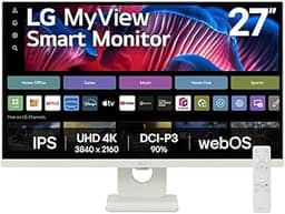 Monitor LG MyView Smart - Tela IPS 27', WebOS, ThinQ Home, Air Play, Screen Share, Bluetooth, – 27SR73U-W