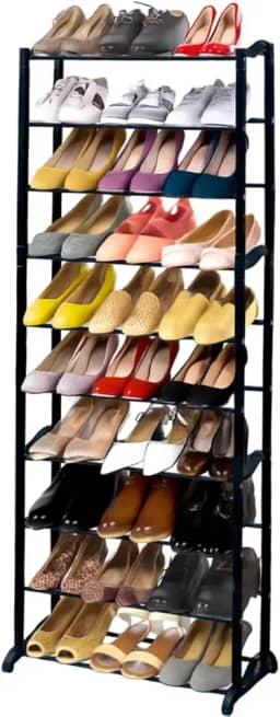 Sapateira Organizadora Multiuso Vertical 10 Andares Prateleira Tênis Sapatos